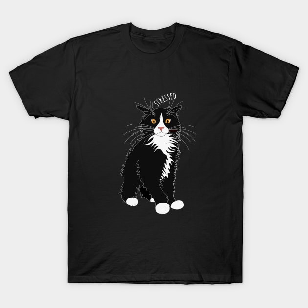 Stressed kitty T-Shirt by AriDesign